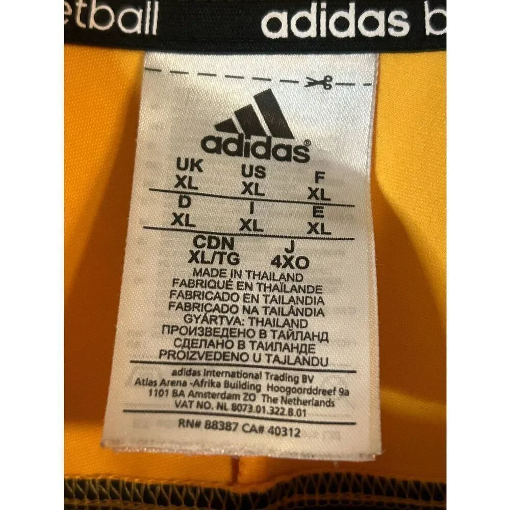 Adidas Crazy Ghost Blue Yellow Long Sleeve 1/4 Zip Pullover Size XL (5300)